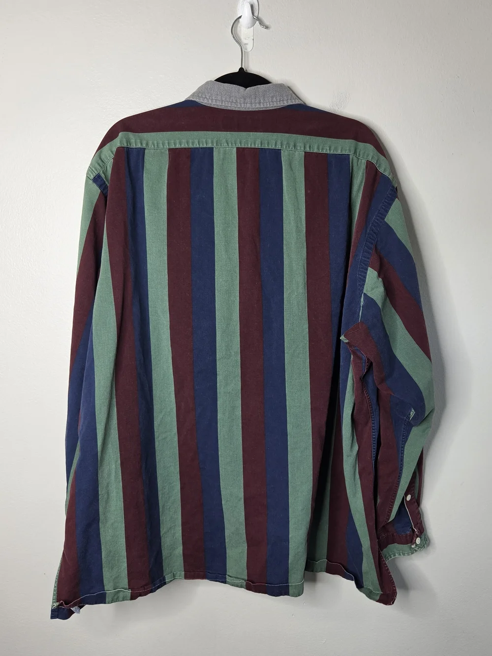 Polo by Ralph Lauren Striped Long-Sleeve Rugby Shirt - Green/Navy/Burgundy